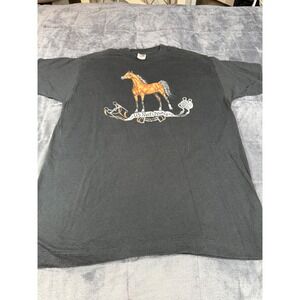 Vintage US Nationals Louisville‎ Horse T Shirt Mens XL Equestrian Black